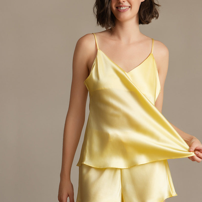 Pure Silk Spaghetti Strap Camisole Set 2Pcs