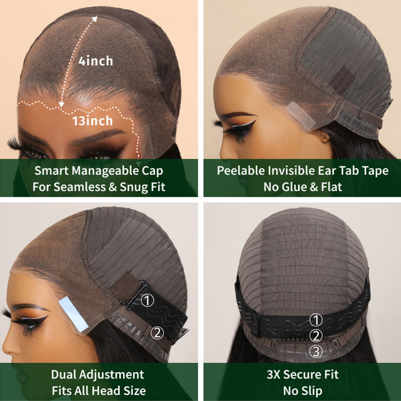 Klaiyi Straight Hair 7x5 Bye Bye Knots 13x4 Pre-Everything Put On and Go Glueless Wig  Flash Sale Affordable Lace Part Wig