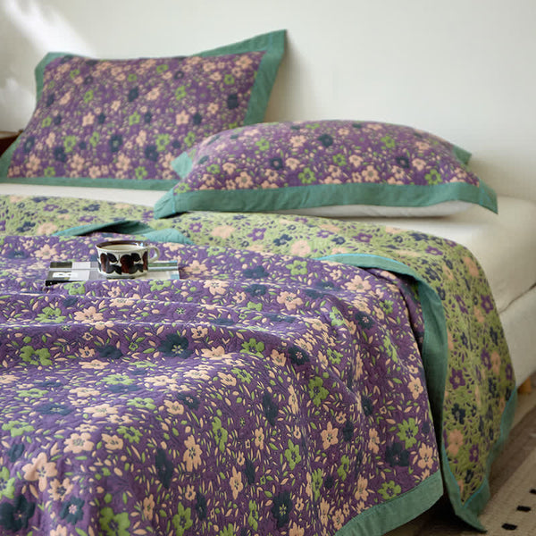 Rustic Style Cotton Gauze Reversible Pillowcase