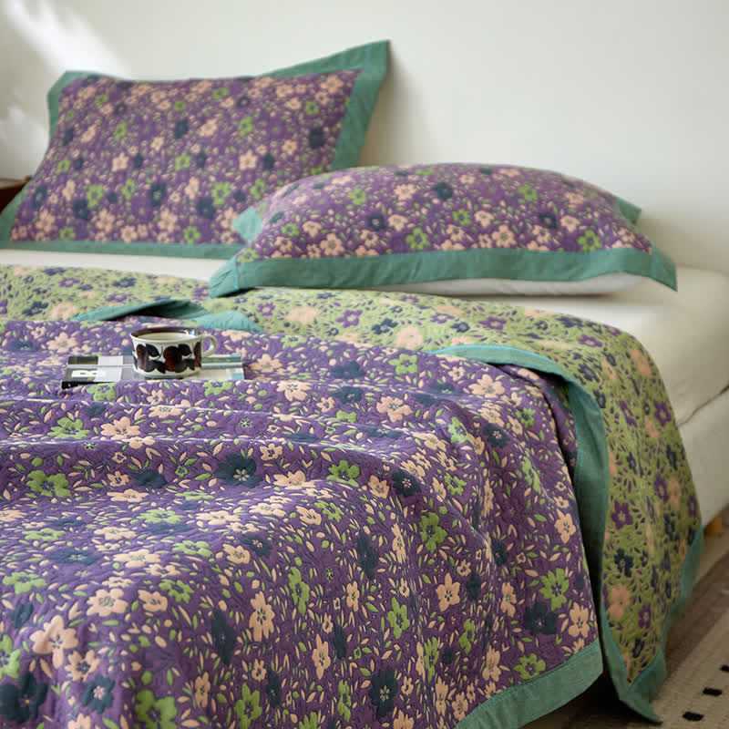 Rustic Style Cotton Gauze Reversible Pillowcase
