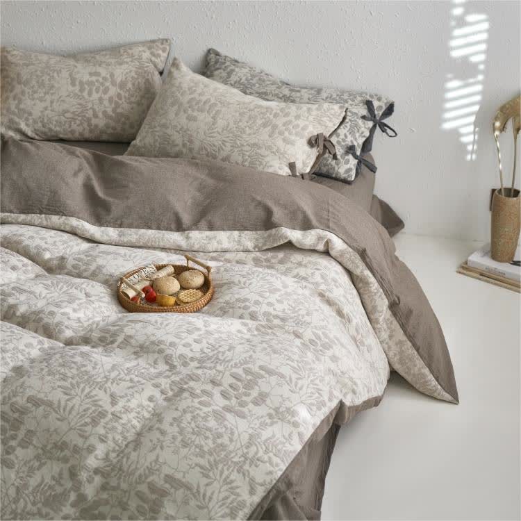 Floral Double Layer Cotton Gauze Bedding