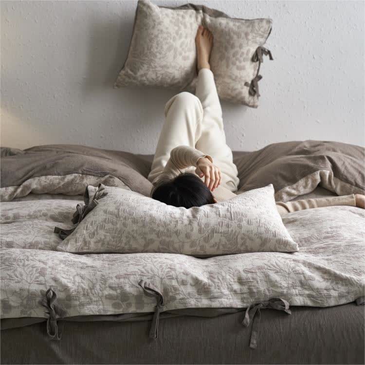 Floral Double Layer Cotton Gauze Bedding