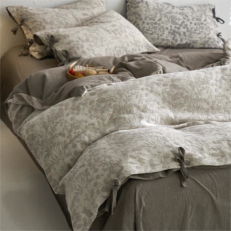 Floral Double Layer Cotton Gauze Bedding