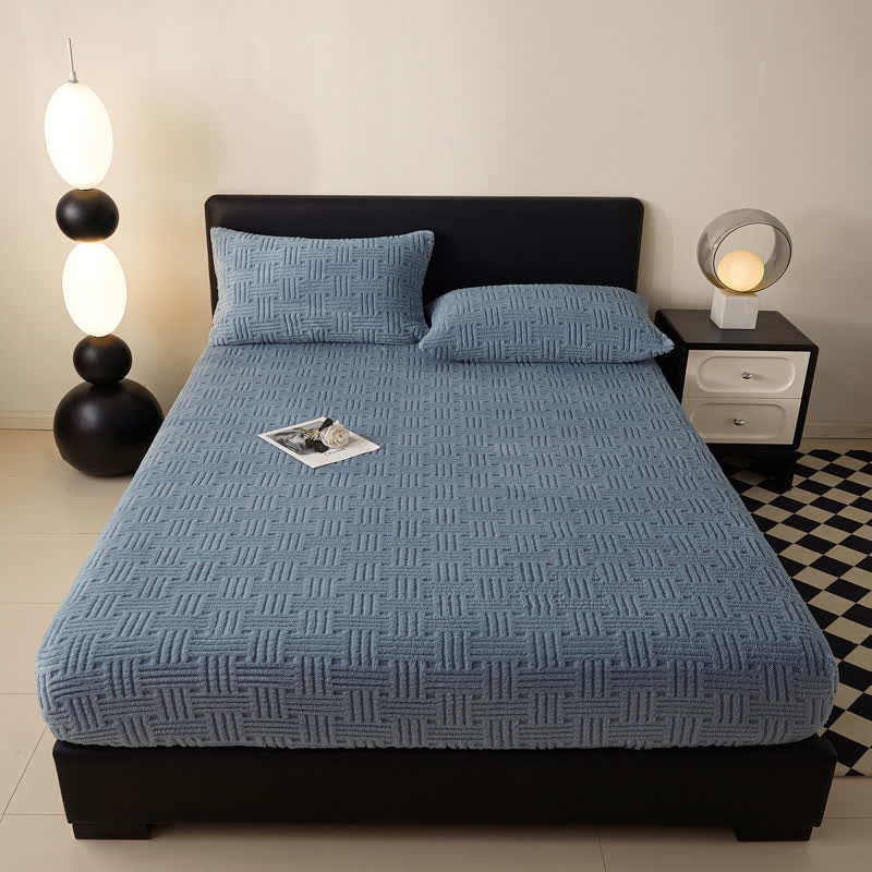 Simple Fleece Winter Warm Fitted Sheet