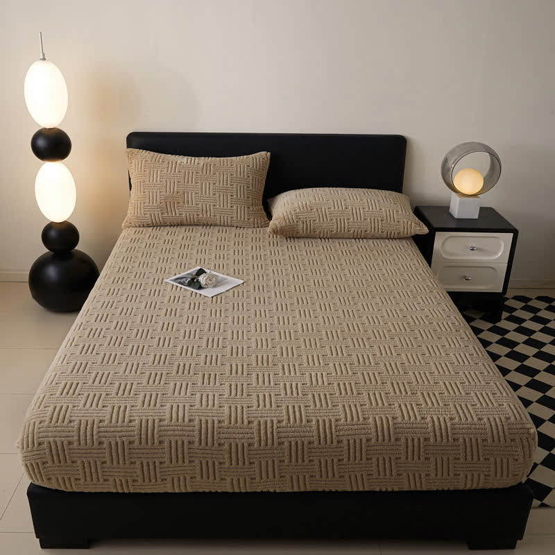Simple Fleece Winter Warm Fitted Sheet