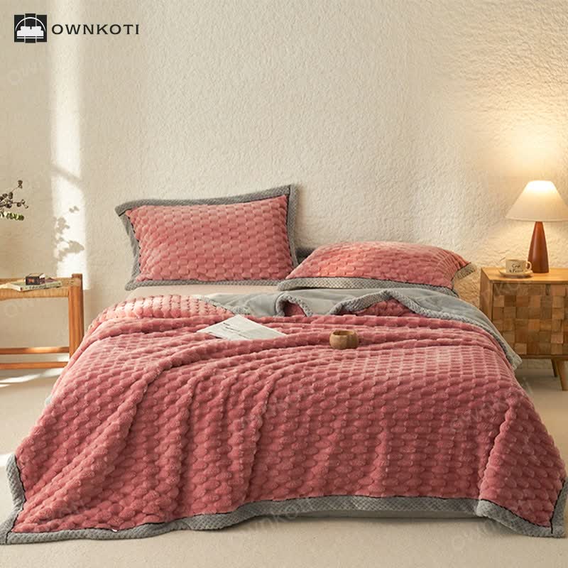 Simple Soft Fleece Duvet Cover Blanket
