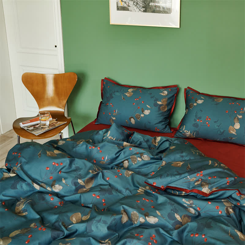 Cotton Retro Literary Style Bedding Set(4PCS)