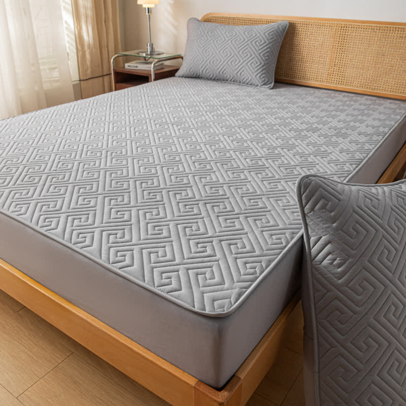 Waterproof Thickened  Simple Style Fitted Sheet