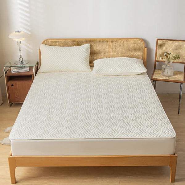 Waterproof Thickened  Simple Style Fitted Sheet