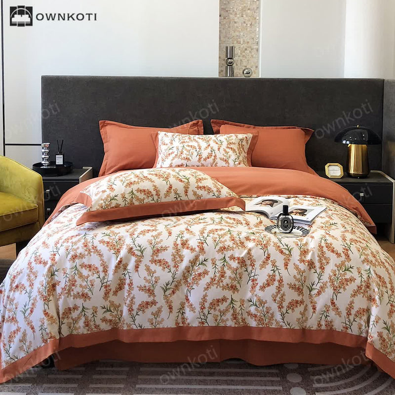 Soft Brushed Cotton Pastoral Bedding Set (4PCS)