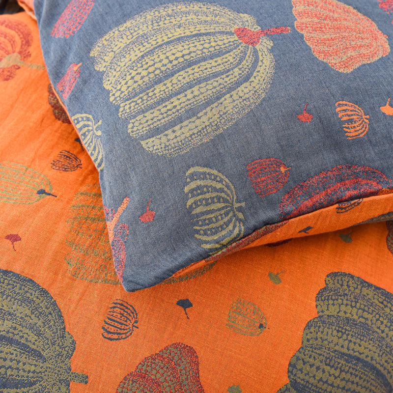 Pumpkin Cotton Gauze Bedding Set (4PCS)