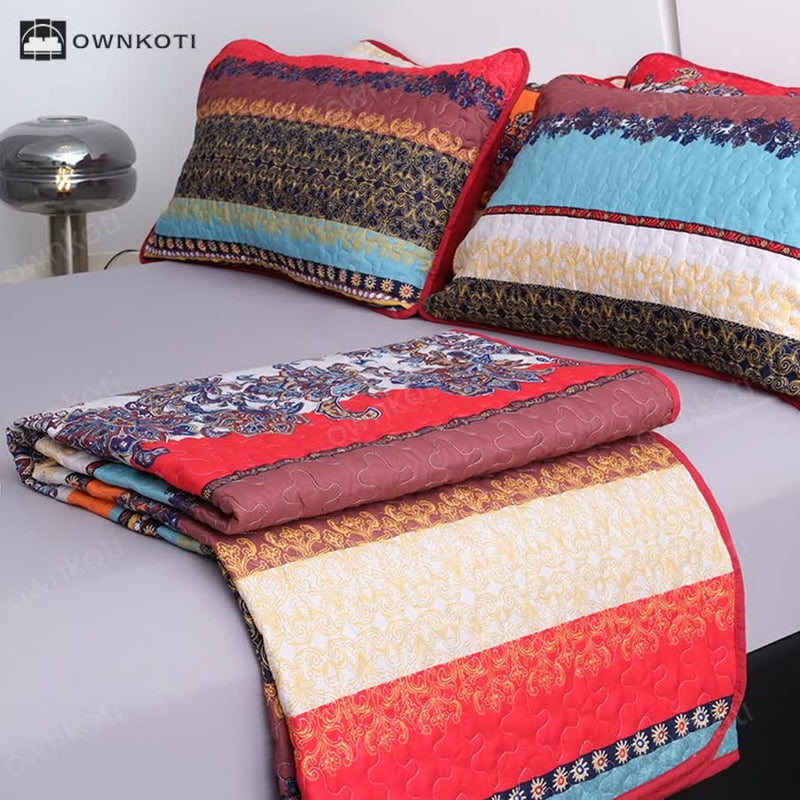 Bohemian Quilted Soft Coverlet Bedding Set(3PCS)