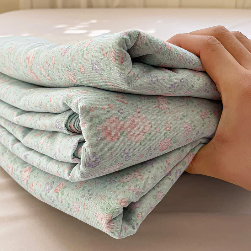Cotton Gauze Refresh Floral Fitted Sheet