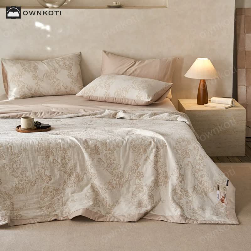 Double Layer Gauze Floral Cotton Bedding