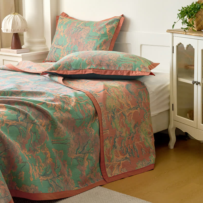 Yarn-dyed Forest Series Cotton Gauze Quilt