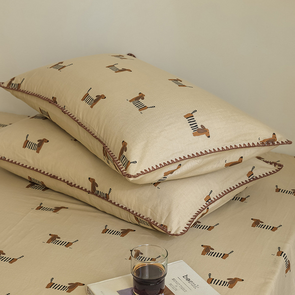 Dachshund Double Layers Cotton Gauze Coverlet