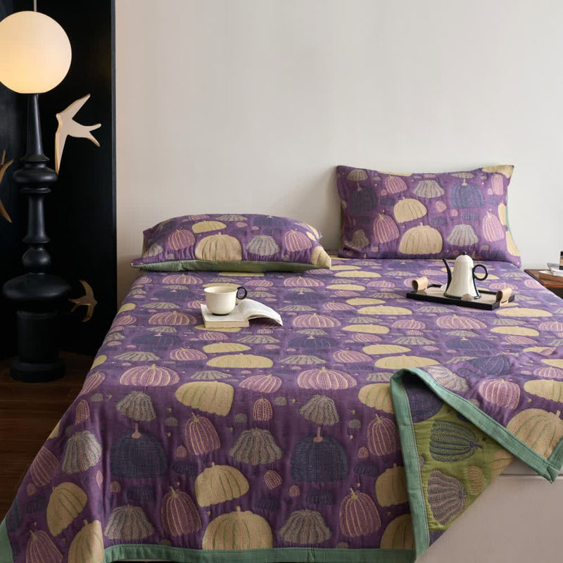Three Layers Cotton Gauze Pumpkin Quilt