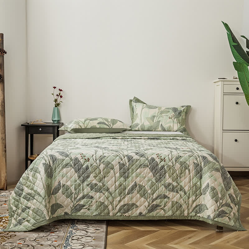 Refresh Leaf Lyocell Fiber Quilted Bedding