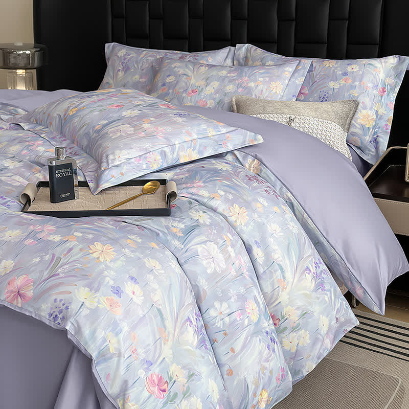 Elegant Fresh Floral Cotton Bedding Set(4PCS)