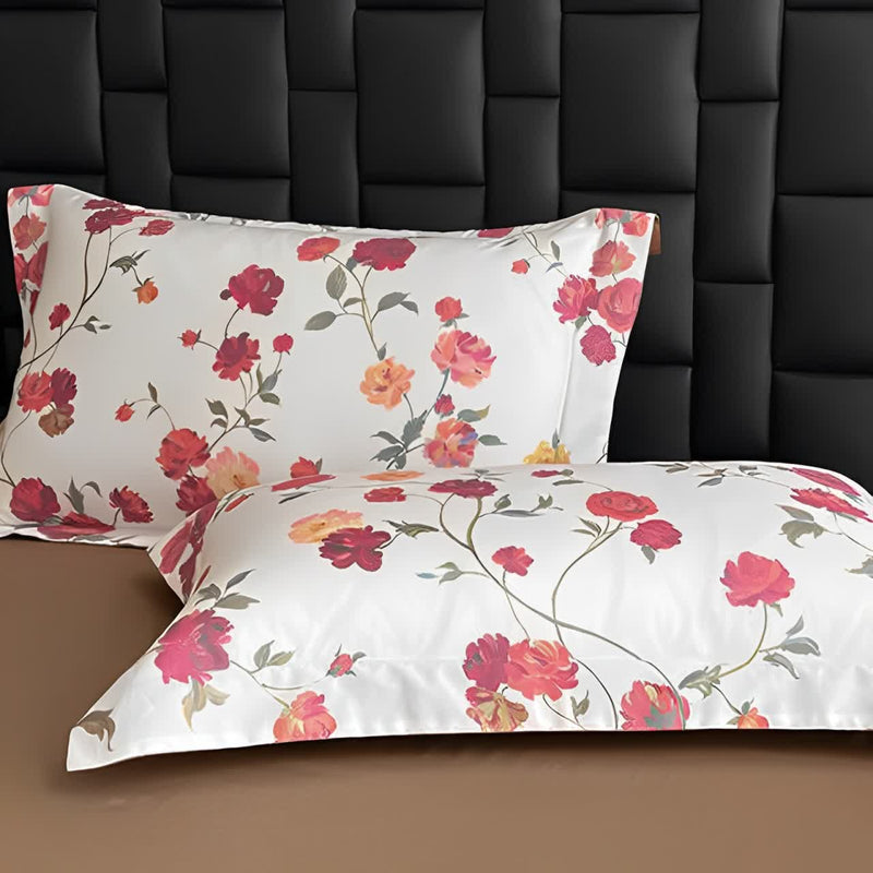 Luxurious Floral Cotton Bedding Set(4PCS)