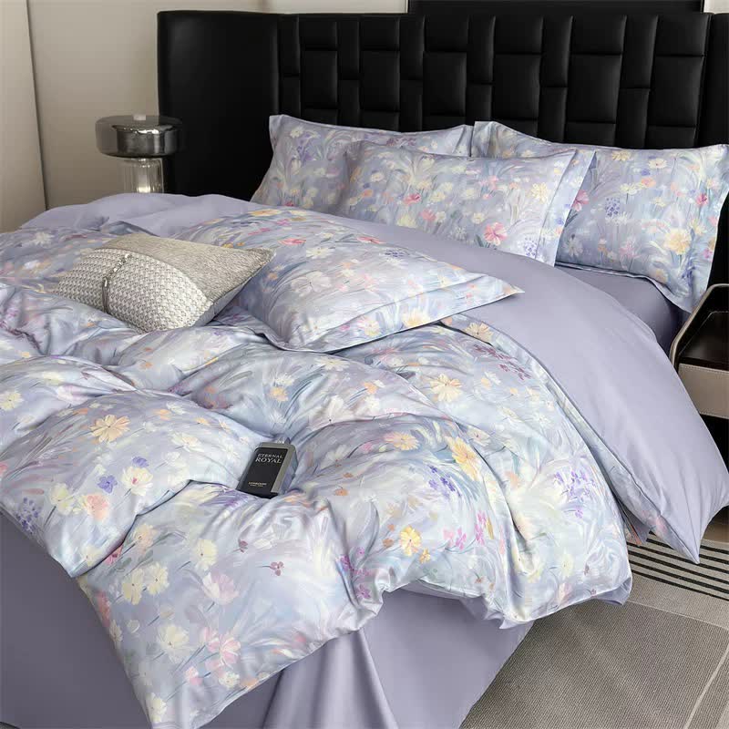 Elegant Fresh Floral Cotton Bedding Set(4PCS)