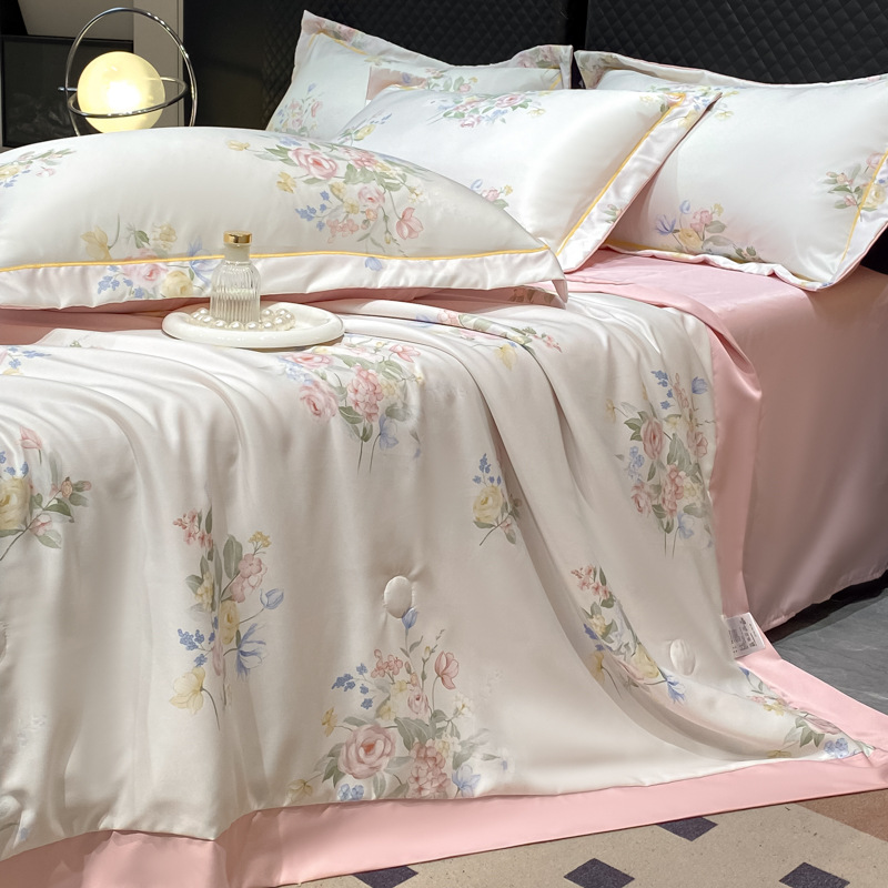 Rustic Fresh Floral Comfy Summer Quilt Bedding