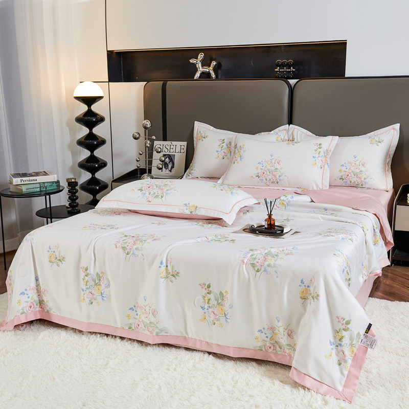 Rustic Fresh Floral Comfy Summer Quilt Bedding