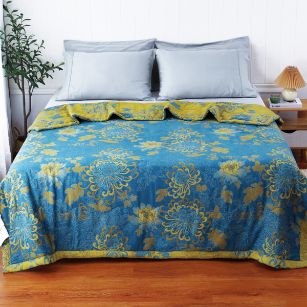 Pure Cotton Double Yarn Retro Jacquard Summer Quilt