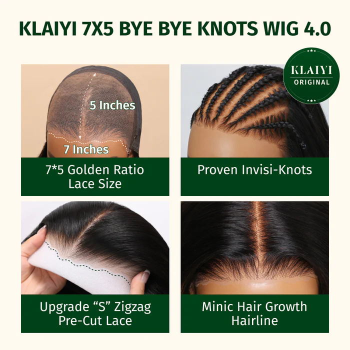 Klaiyi Yaki Straight Silk Press Bob Wig With Side Bangs 7x5 Pre-Bleached Natural Looking Glueless Wig Human Hair Flash Sale
