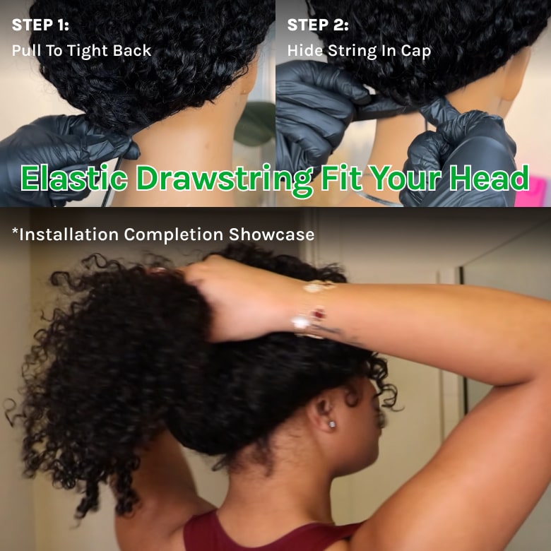Klaiyi Ombre Chestnut Brown Yaki Straight EasiContour V Part Wigs Human Hair No Glue Protective Style Wig Flash Sale