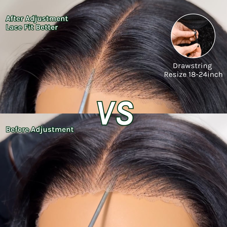 Klaiyi Water Wave 13x4 Pre Everything Lace Front Wig with Invisi Drawstring Put On and Go Glueless Human Hair Wig Flash Sale