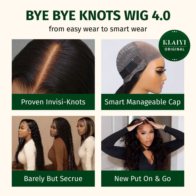 Extra 60% OFF |  Klaiyi Reddish Brown Jerry Curly Put on & Go Glueless Wig with Bleached Knots