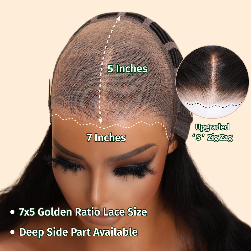 $200 OFF Over $201,Code:SAVE200 | Klaiyi 7x5 Bye Bye Knots Glueless Wig  Body Wave Pre Cut Lace Wigs Flash Sale