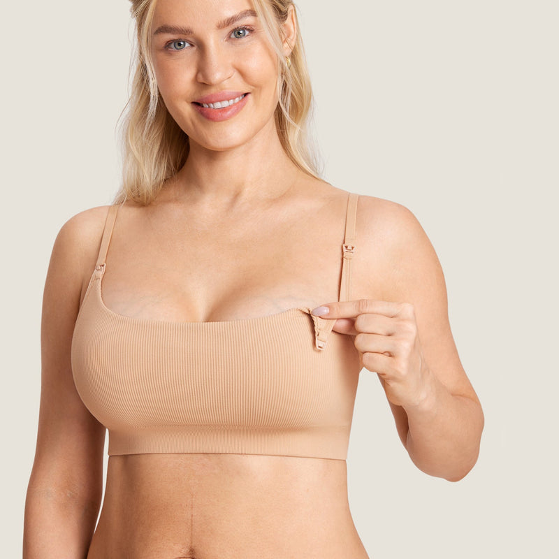 Ribbed Scoop Nursing Bralette