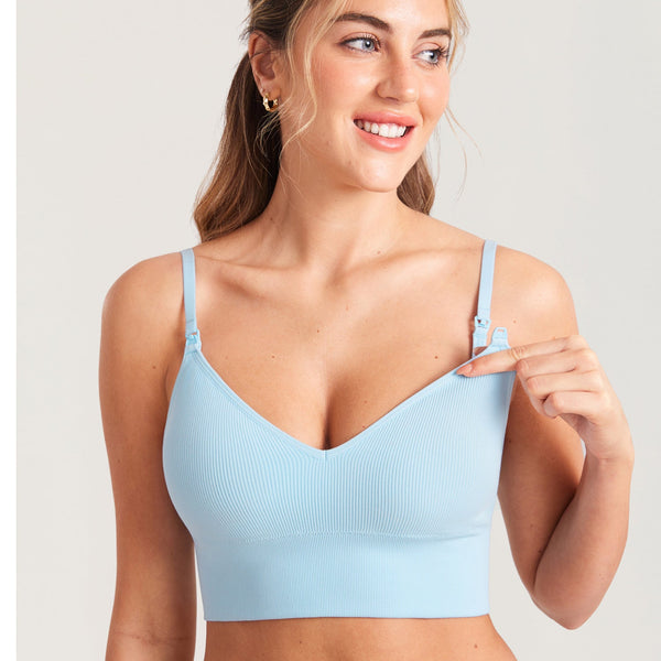 Ribbed V Neck Nursing Bralette