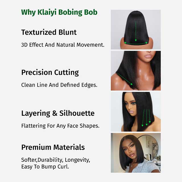 Klaiyi 7x5 Byebye Knots 90s Rachel Haircut Blunt Layered Wig with Side Part Bangs Put On and Go Glueless Human Hair Wig Flash Sale
