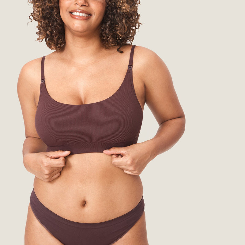 Ribbed Scoop Nursing Bralette