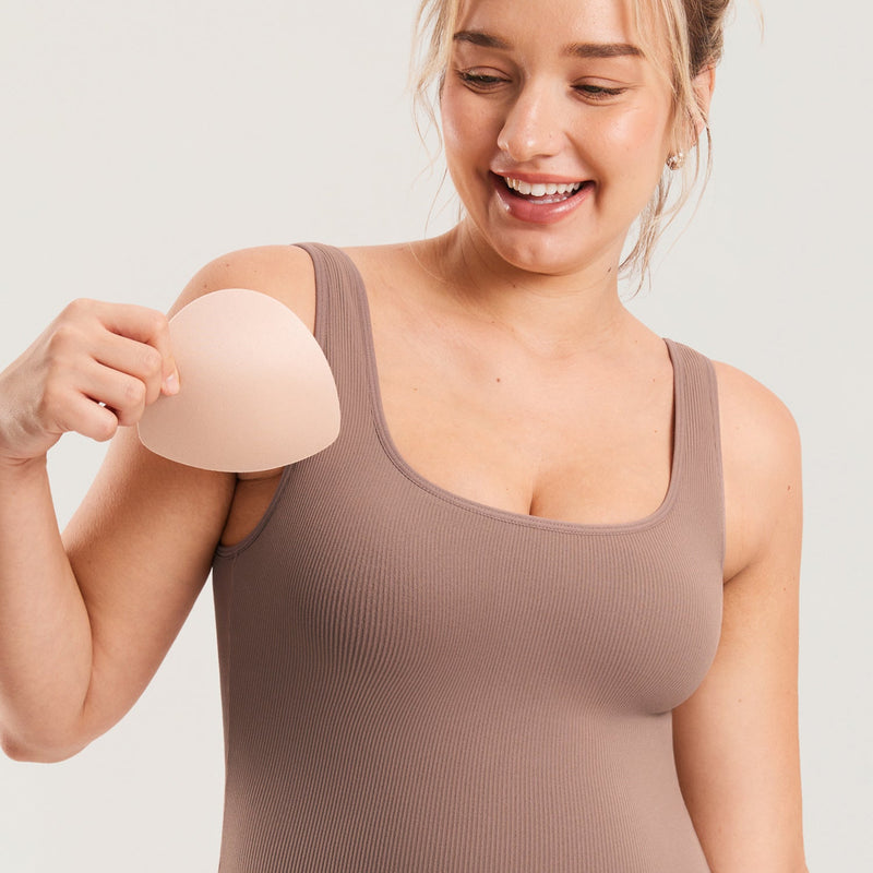 Ribbed Square Neck Maternity Romper