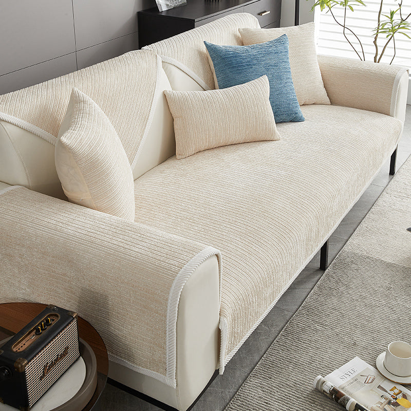 Waterproof Antimicrobial Simple Chenille Fabric Anti-scratch Couch Covers