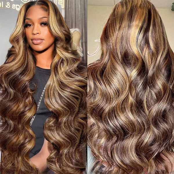 Klaiyi 7x5 Highlight Blonde Body Wave Bye Bye Knots Wig 4.0  Put On and Go Bleach Knots Wig Human Hair Flash Sale