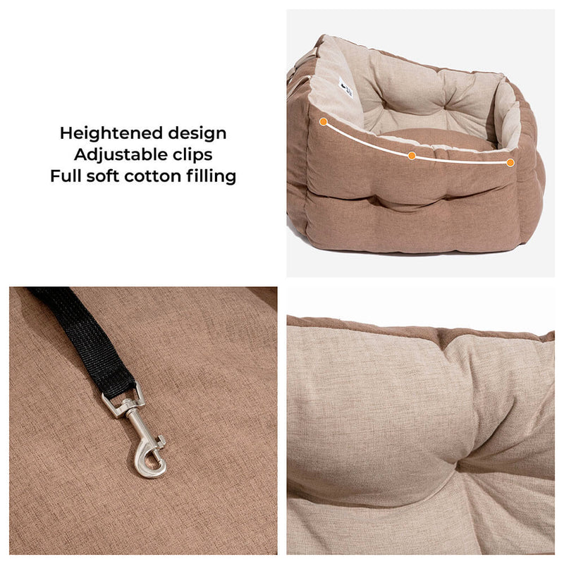 Travel Protection Booster Waterproof Elevated & Thickened Dog Car Seat Bed