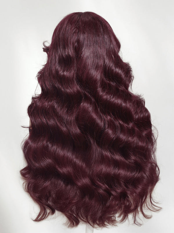 Klaiyi 7x5 And 13x4 Pre-Everything Lace Frontal Black Cherry Color Layered Cut Straight Glueless Wig Flash Sale