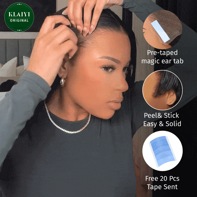 Klaiyi Straight Hair 7x5 Bye Bye Knots 13x4 Pre-Everything Put On and Go Glueless Wig  Flash Sale Affordable Lace Part Wig