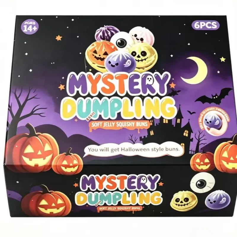 Cute Halloween scary ghost Maruko squeeze toy set, portable stress-relief hand squeeze toys