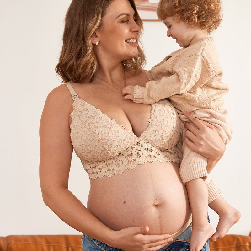 Lace Plunge Nursing Bralette
