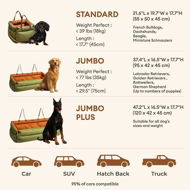 Urban Voyager Dog Car Booster Bed
