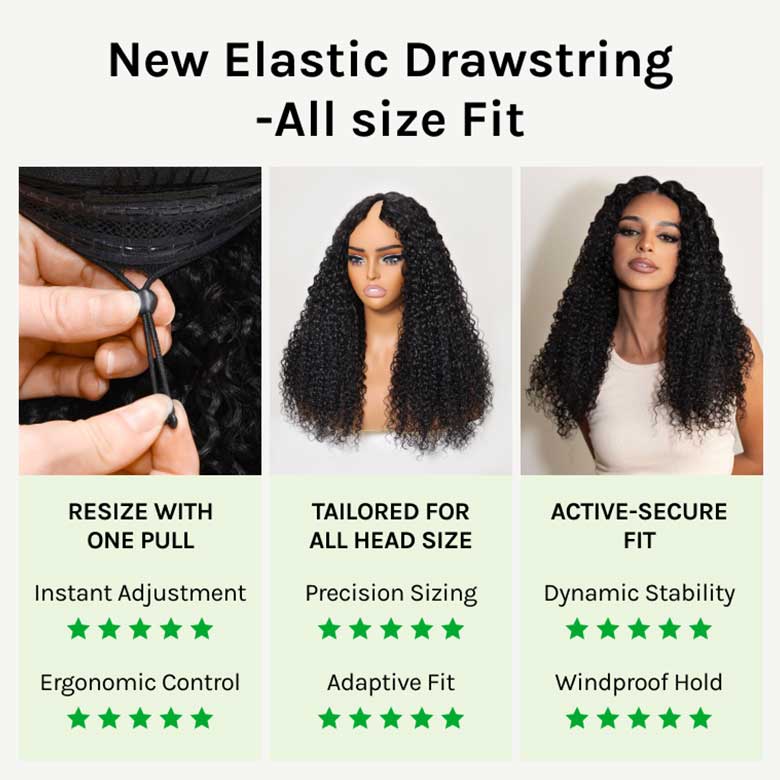Klaiyi Ombre Chestnut Brown Yaki Straight EasiContour V Part Wigs Human Hair No Glue Protective Style Wig Flash Sale