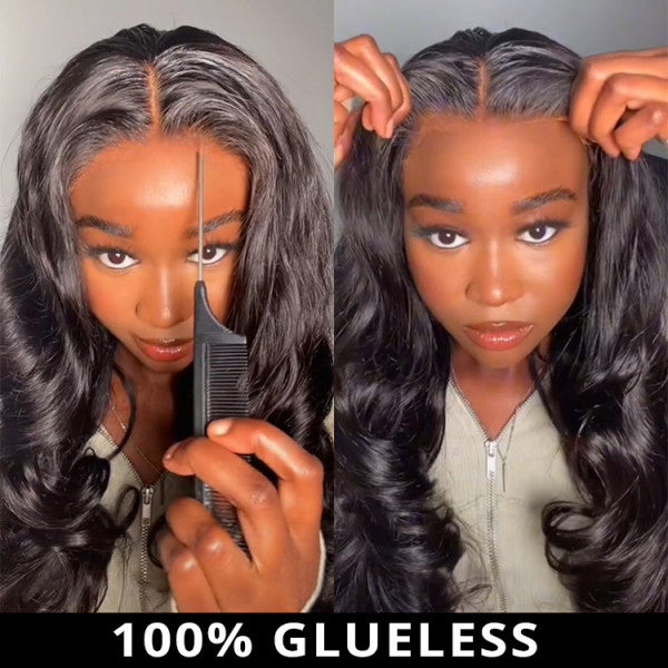 $200 OFF Over $201,Code:SAVE200 | Klaiyi 7x5 Bye Bye Knots Glueless Wig  Body Wave Pre Cut Lace Wigs Flash Sale